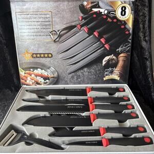 NEW Five Cows: 8 pc Kitchen Knife Set High Grade